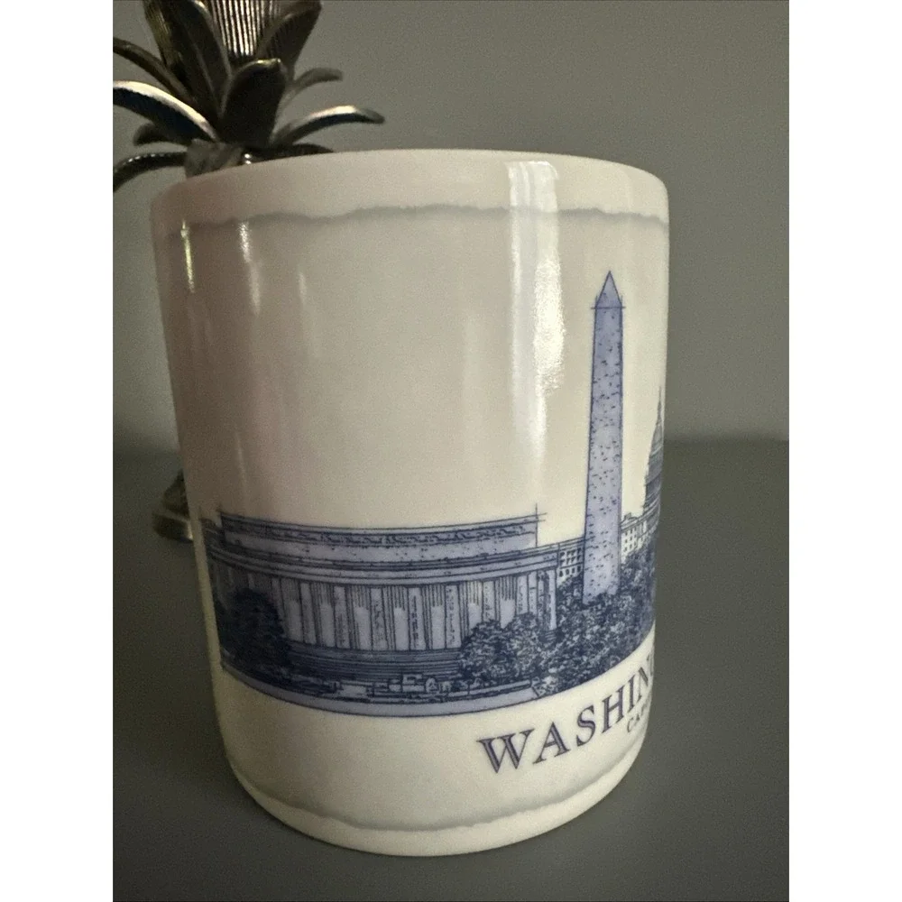 STARBUCKS WASHINGTON DC Mug Capitol Rendering Architect 2008 Blue White